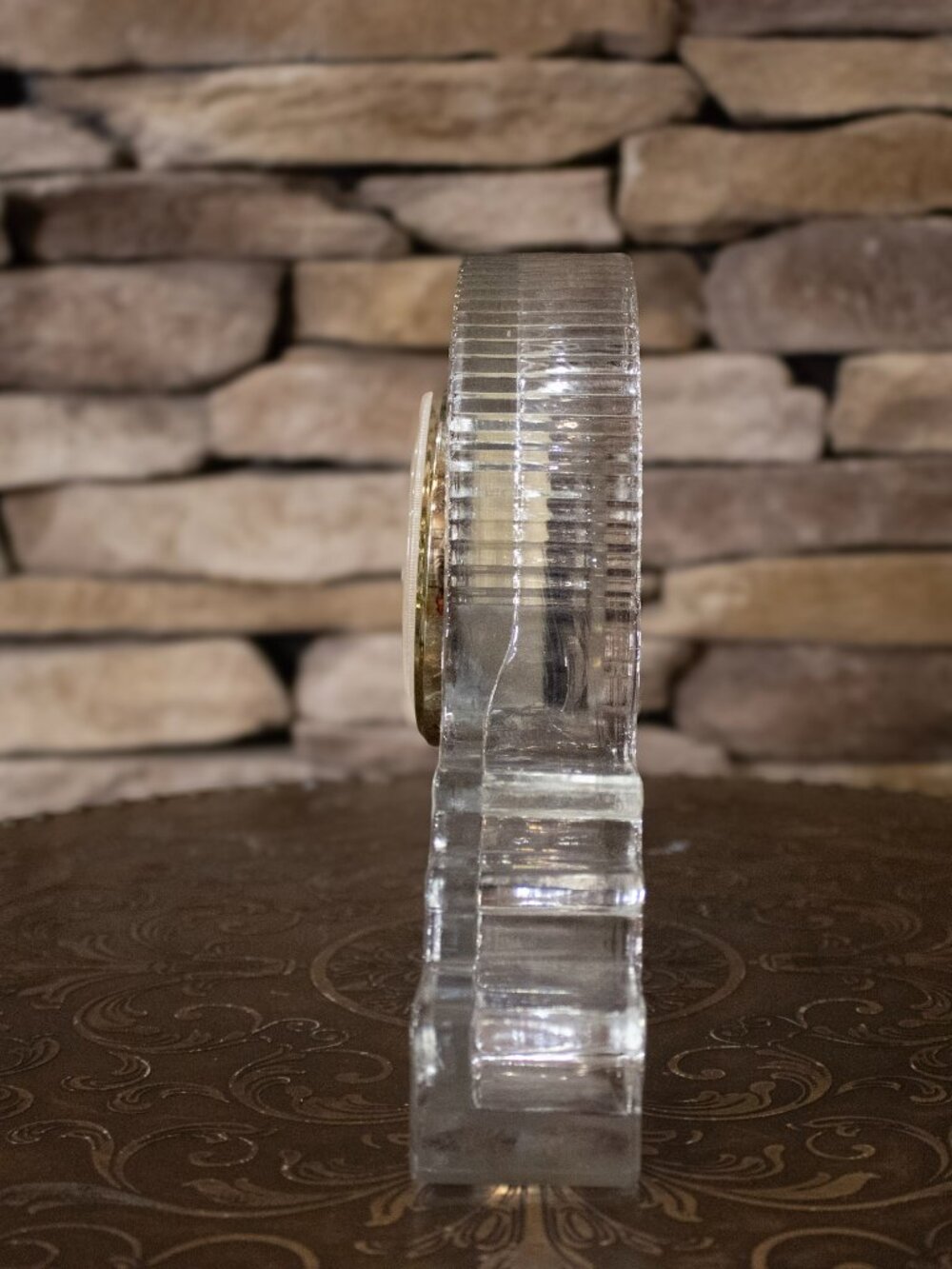Godinger Crystal Mantel Clock Quartz Desk Shelf Decor Vintage Style - Picture 6 of 16